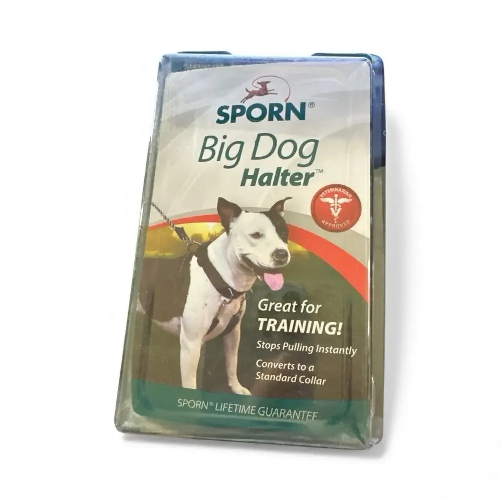 Sporn Big Dog Halter No Pull Dog Harness Medium Dogs Black neck 14-19”